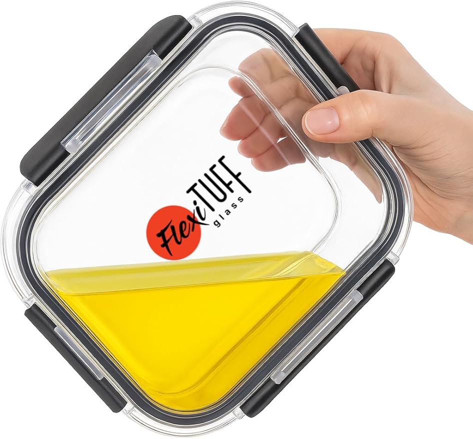 24pcs Set Food Storage Containers (12 Airtight & 12 Lids) | Glass Meal Prep Containers | Lunch Box | BPA Free, Leakproof Lids, Dishwasher, Microwave & Freezer Safe for Kitchen