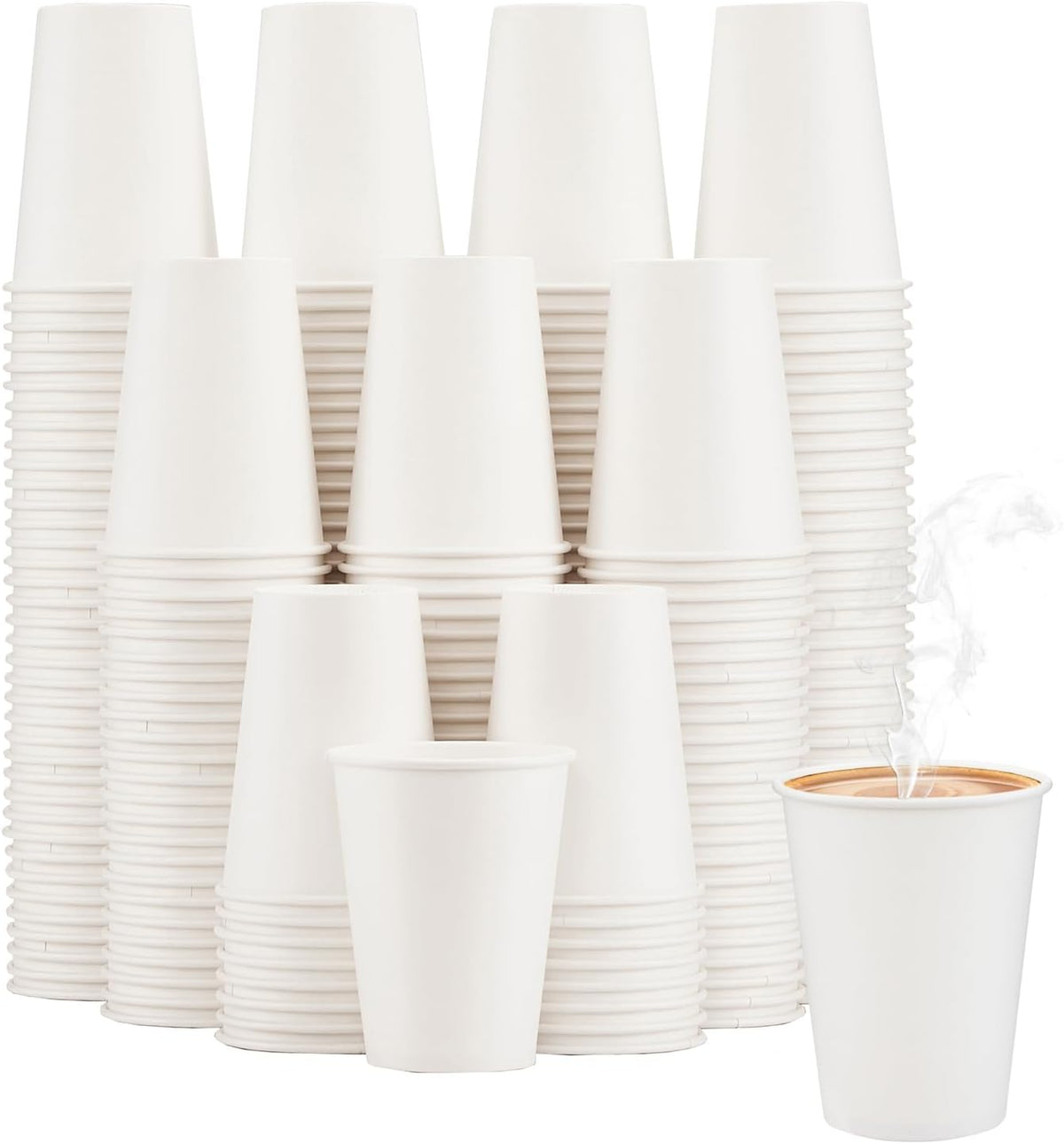 Lamosi 240 Pack Paper Cups 10 oz, 10 oz Disposable Coffee Cups, Hot/Cold Beverage Drinking Cups for Water Juice or Tea, Perfect for Office Party Home Travel