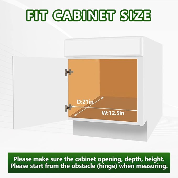 LOVMOR Pull Out Cabinet Organizer 11" W x 18" D, Kitchen Cabinet Pull Out Shelves Slide Out Storage…