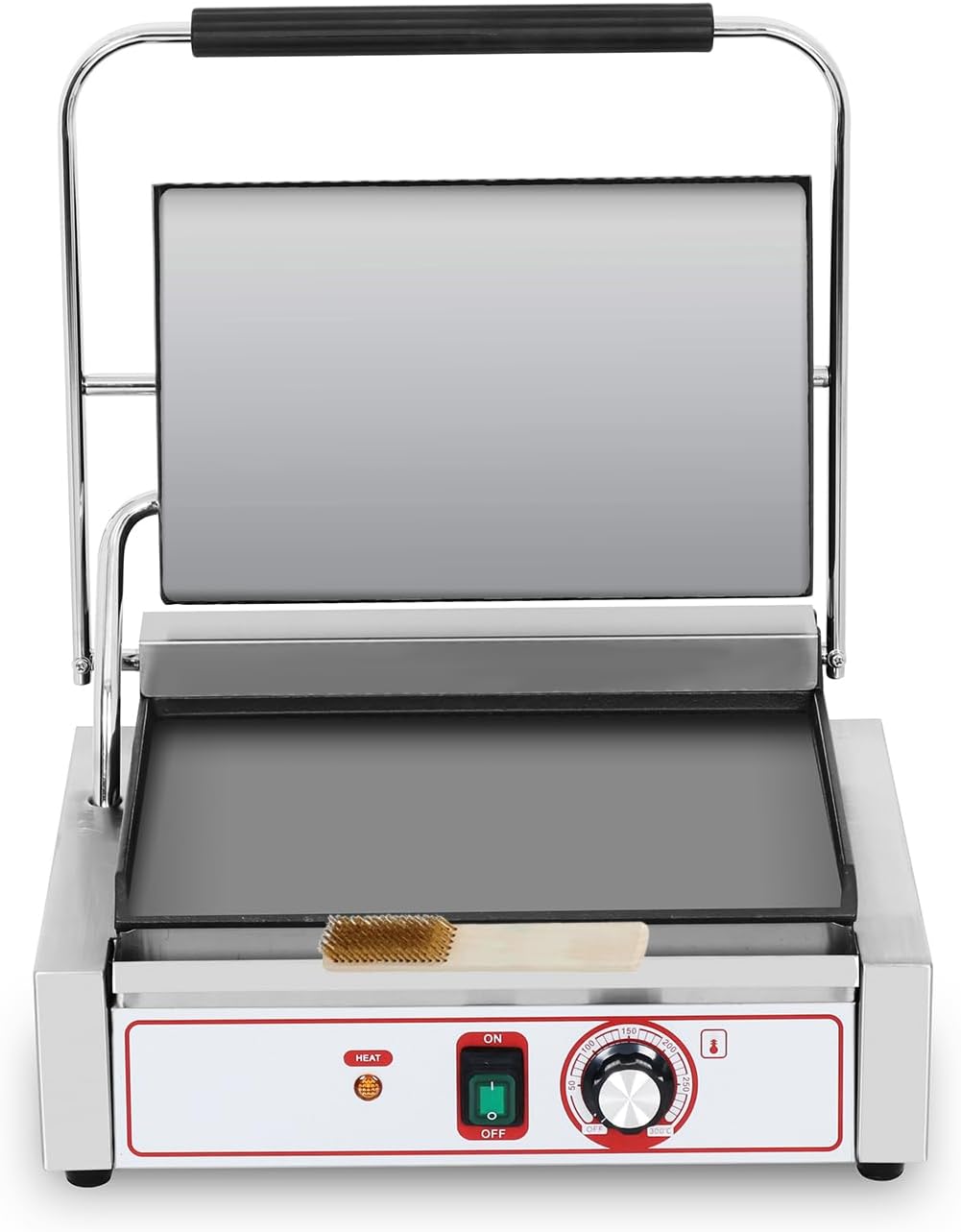Commercial Panini Grill Flat Press Sandwich Maker Industrial Panini Machine Single Grill Big (Standard Panini Press Grill)