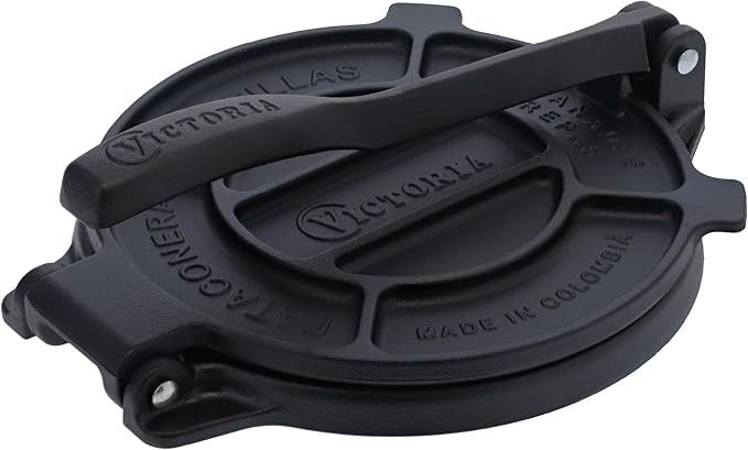 Victoria Cast Iron Tortilla Press, Tortilla and Roti Maker, Made in Colombia, 6.5 Inches