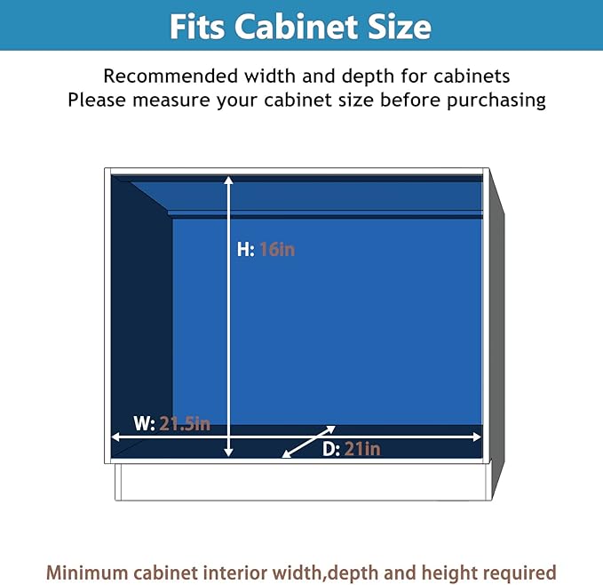 LOVMOR 2 Tier Individual Pull Out Cabinet Organizer 20" W x 21" D, Slide Out Kitchen Cabinet Storage Sliding Shelves