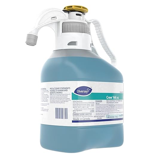 CREW Diversey 5019237 Non-Acid Bowl & Bathroom Disinfectant Cleaner Floral 47.3oz 2/Carton