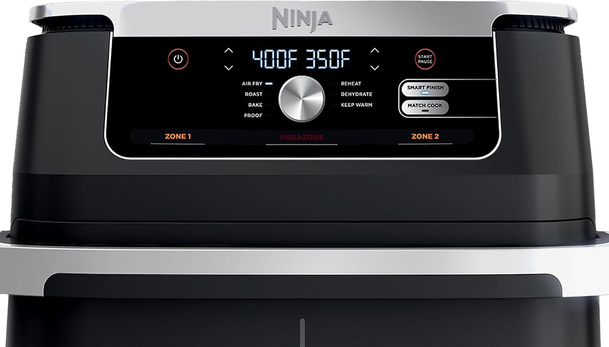Ninja Foodi 11 Quart 7-in-1 MegaZone XL FlexBasket Air Fryer, Basket Divider for Full Meals, Air Fry, Roast, Grey (Renewed)