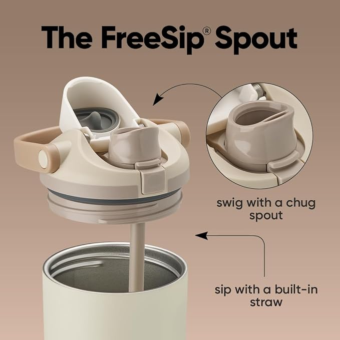 Owala FreeSip Sway - Stainless Steel - 40-oz. - Tan (Lightly Toasted)