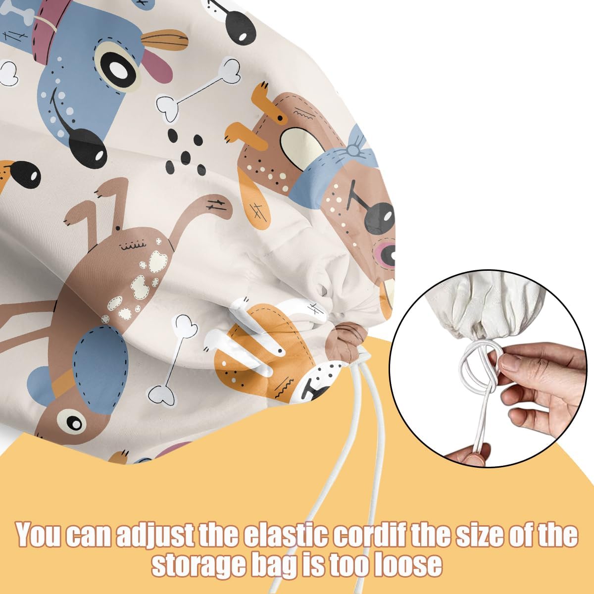 Dog Plastic Bag Holder, Wall Mount Grocery Bag Holder, Plastic Storage bag, Pull Rope Free Adjustment, Plastic Bag Holders for Grocery Bags, Plastic Bag Dispenser for Home Kitchen, Dog Lover Gifts