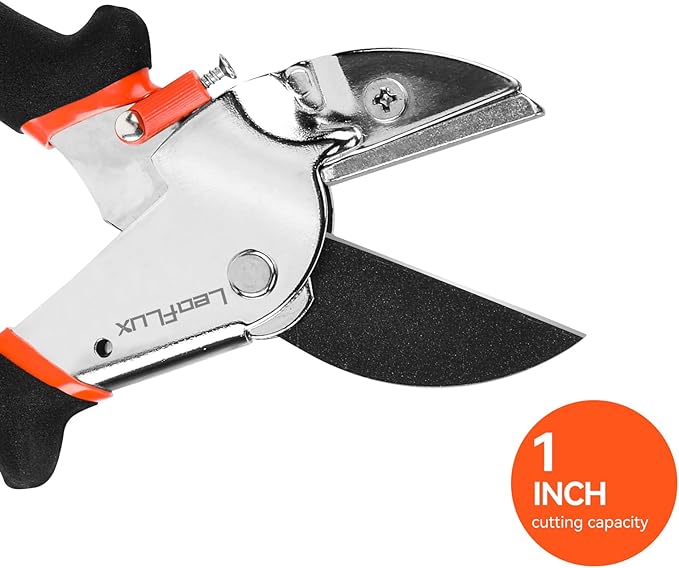8" Professional Heavy Duty Anvil Pruning Shears with Anti-Rust SK-5 Blades, Garden Shears for Dry Stems and Small Branches, Gardening Scissors, Clippers for Wood, Non-Slip Handle. | LFXP1108S