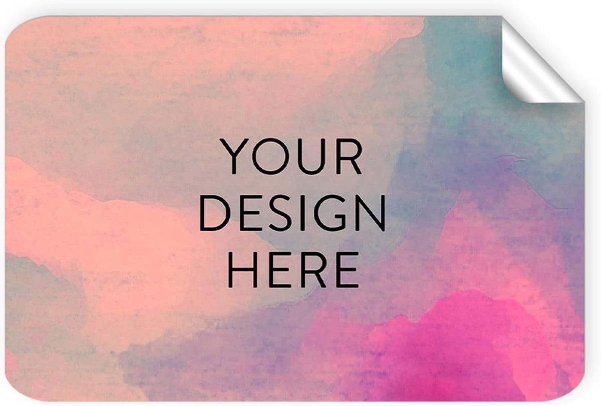 100 Custom Vinyl Stickers - Upload Your own Image, Text, Design, Logo - Personalized Logo Labels for Handmade, Packaging, Bottle, Jars, Candle, Brand Stickers (Rose, 3x2)