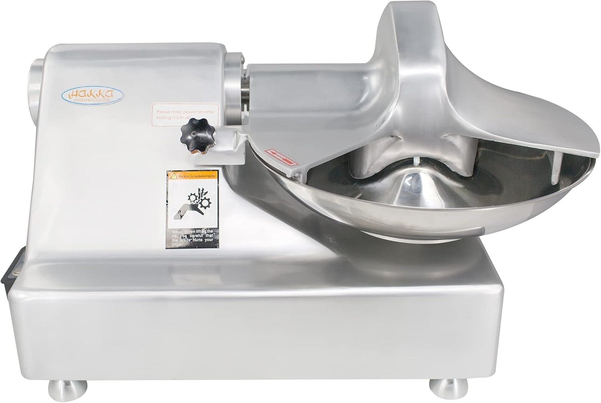 Hakka Commercial 5.5 L Multifunction 15in Meat Bowl Cutter Mixer and Buffalo Chopper Food Processor Heavy Duty Food Mixing Meat Grindering Meat Chopping Machine