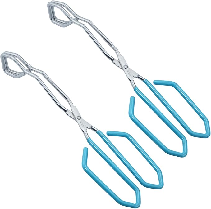 Scissor Cooking Tongs 11-Inch Stainless Steel Scissor Style Tongs, Set of 2