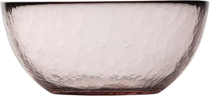 FORTESSA Los Cabos Tableware, 16-Piece Glass Dinnerware Set with 4 Dinner Plates, 4 Salad Plates, 4 Coupe Bowls and 4 Cereal Bowls, Dishwasher-Safe Glass Plate Set, Pink