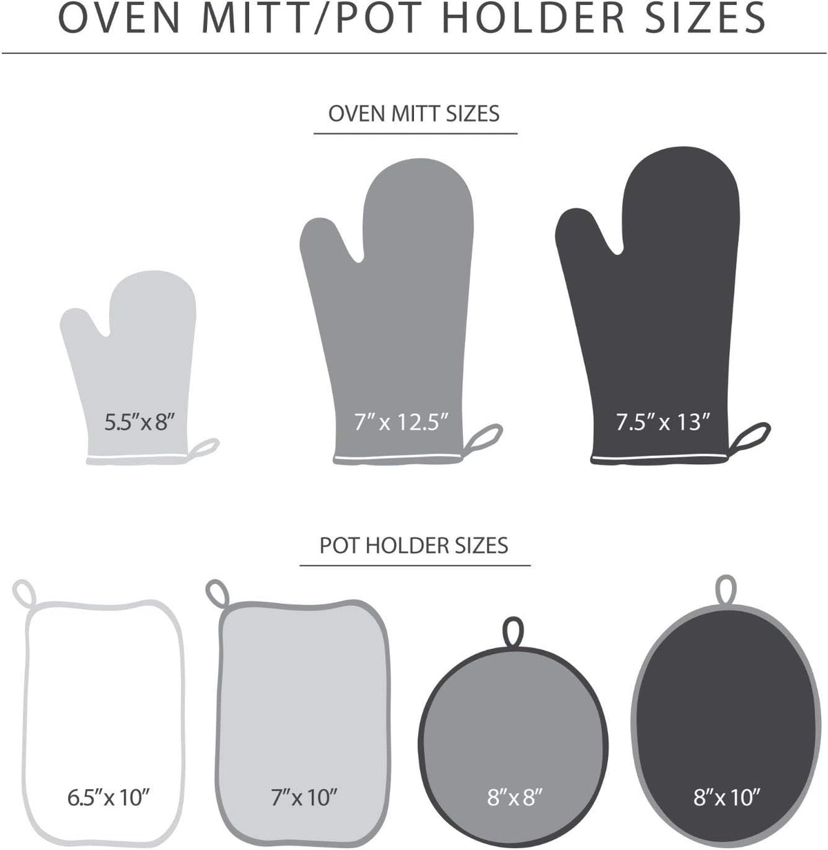 KitchenAid Asteroid Pot Holder 2-Pack Set, Grey, 6.5"x10"