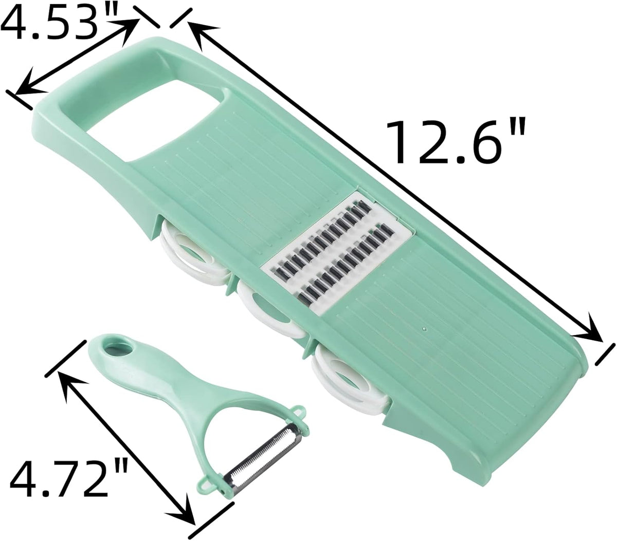 Mandoline Food Slicer for Kitchen 7-in-1 Vegetable/Cheese/Potato/Carrot/Cucumber Grater,Slicer, Cutter, Grinder,Waffle Fry Cutter For Potatoes,Julienne Peeler