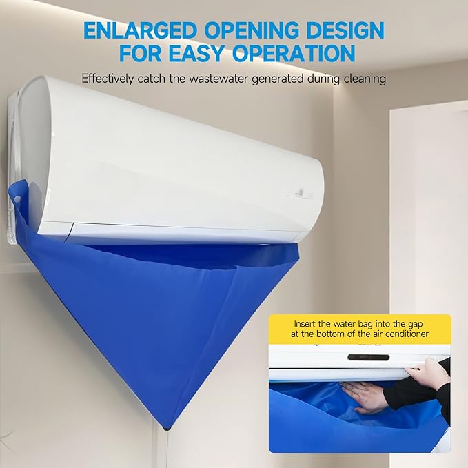 Mini Split Cleaning Kit for Air Conditioner,2 Bottles of air Conditioner Cleaner,2 Air Conditione Waterproof Bag, 4 Wall Mounted Air Conditioner Cleaning Tools etc.