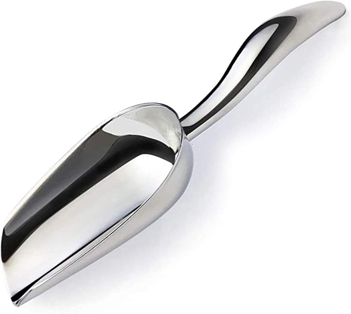 JBscoop Metal Ice Scoop Stainless Steel, Popcorn Scoop, 9.4 Inch Dog Food Scoop Popcorn for Party Wedding, Heavy Duty Dishwasher Safe