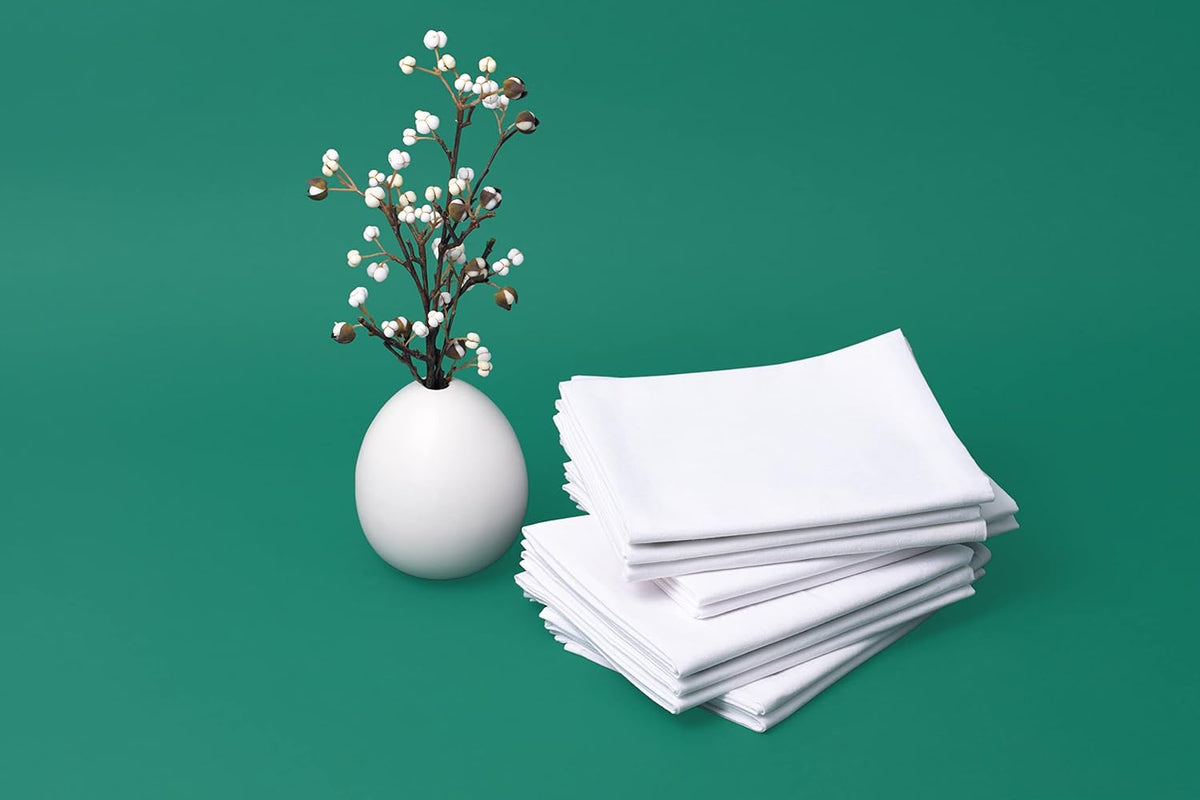 Organic Cotton Tea Towels for Embroidery - Blank Flour Sack Dish Towels for Embroidery - Perfect White Kitchen Towels for Embroidery and Crafts to Customize and Personalize - 27"x27" (White - 5 Pack)