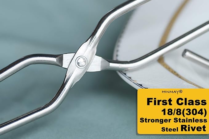Stainless Steel Kitchen Scissor Tongs Set, 2-Piece (10/13 Inch) for Cooking, Grilling, Serving, and Barbecue
