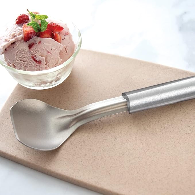 Rada Cutlery Ice Cream Scoop (R137), 2.38" x 2.38" Stainless Steel Bowl, Silver Handle, Pack of 2