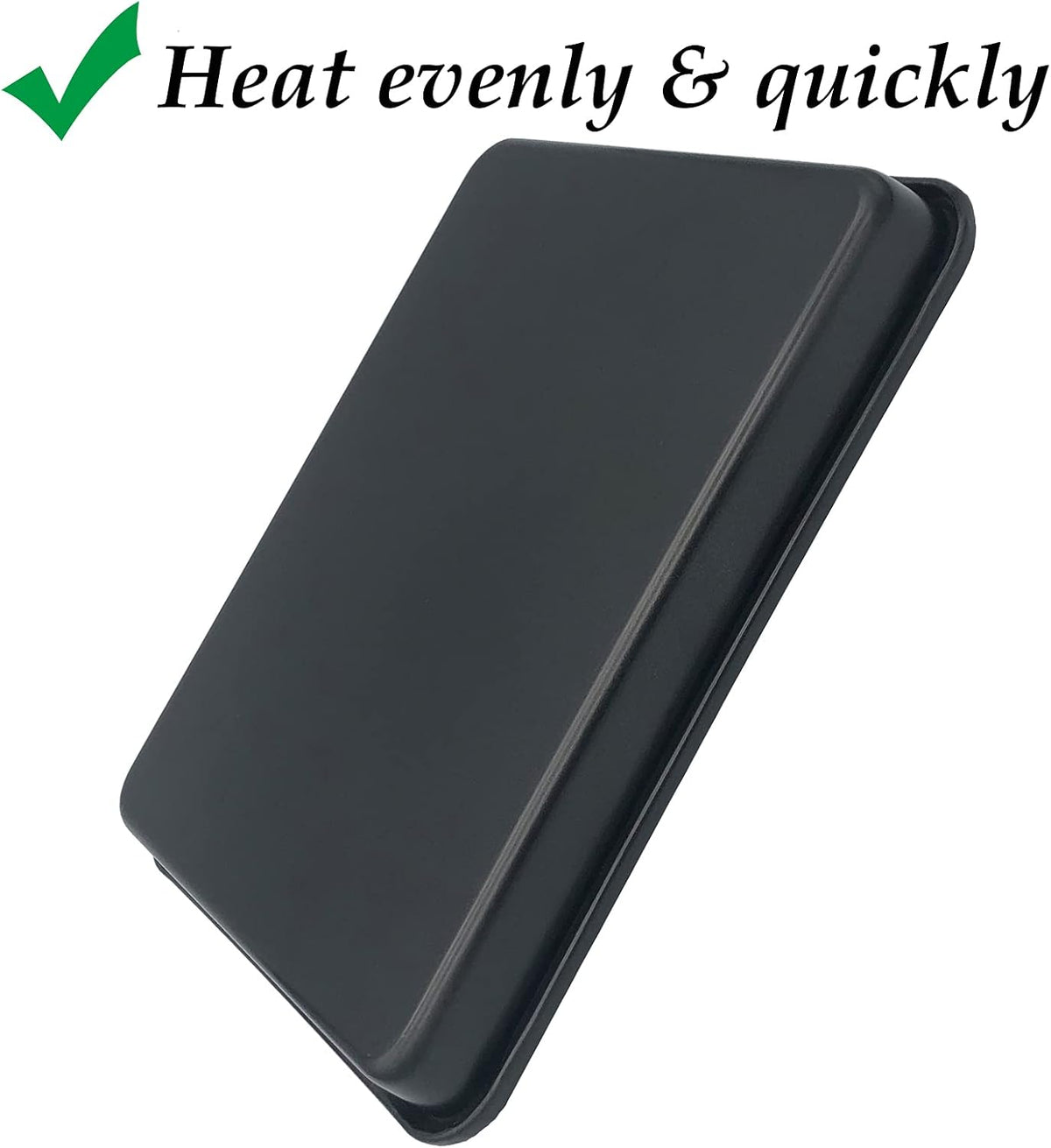 Small Cookie Sheets 11X9 Inch 2Pcs Mini Baking Pan Toaster Oven Tray Nonstick Thicken Brushed Carbon Steel Magnetic No Warp 1 to 2 Person Bakeware By HYTK