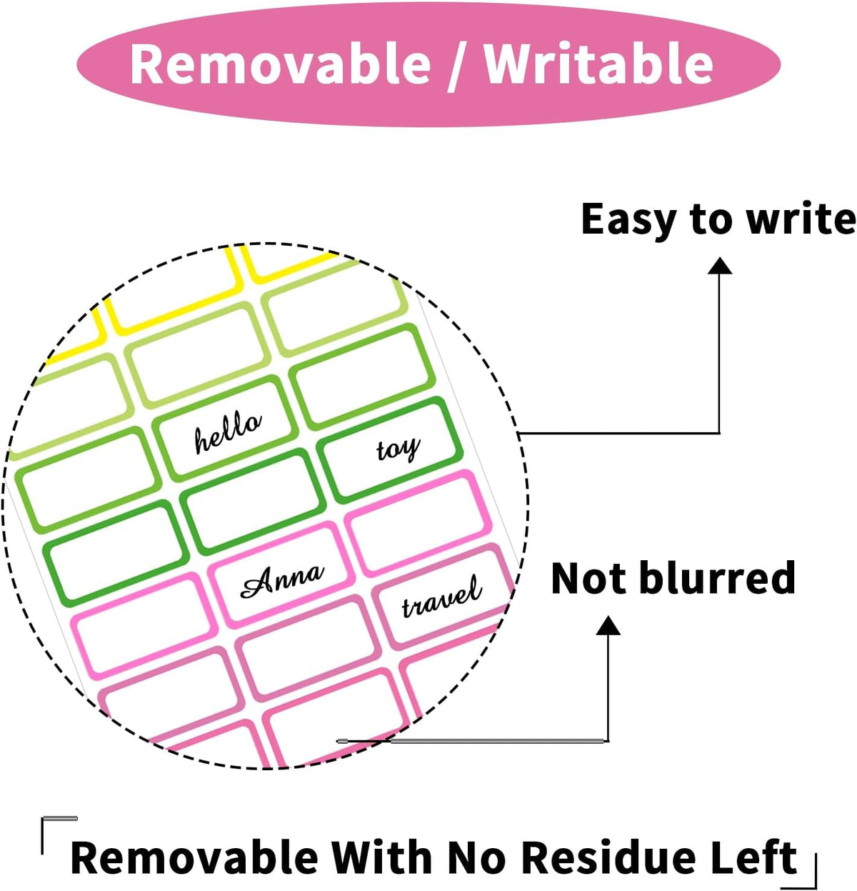 STARLIBOO Removable Freezer Labels,1x2 Inch Color Coding Removable Labels for Food Containers, Removable Label Easy Peel Off, Freezer Label to Write on/Waterproof (8 Colors,360 Pcs)