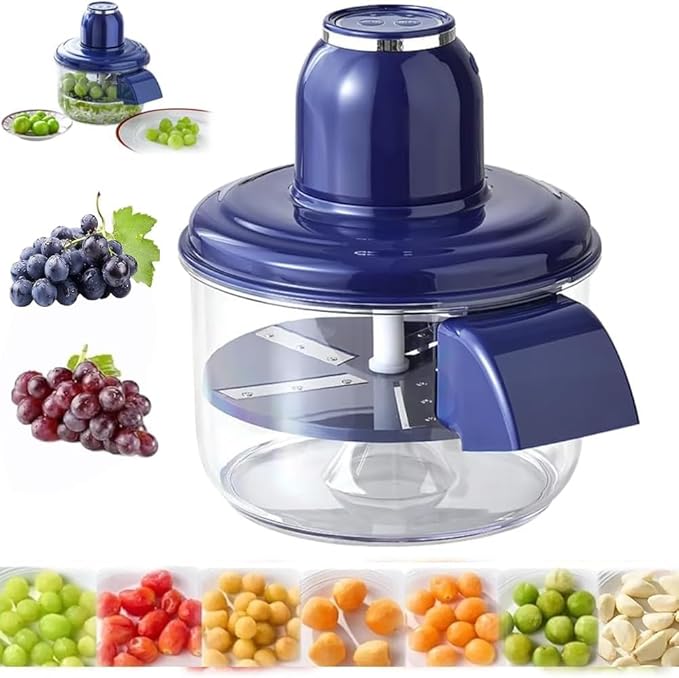 Automatic Fruit and Vegetable Peeler Machine – Electric Grape, Garlic & Tomato Peeler, Peel Fruit Machine for Kitchen, Rechargeable Wireless, Easy Clean(Blue)