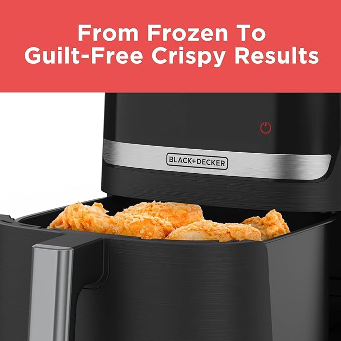 BLACK+DECKER Purifry 8QT Air Fryer, Crispy Deep Fried Taste without the Fat, Plus Bake, Dehydrate, and Keep Food Warm, Digital Touchscreen and Auto Shut-Off