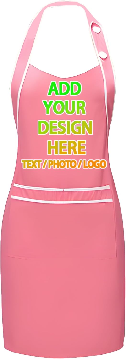 Personalized Custom Aprons Custom Adjustable Kitchen Cooking Aprons Hair Stylist Cafe Work Aprons For Men And Women