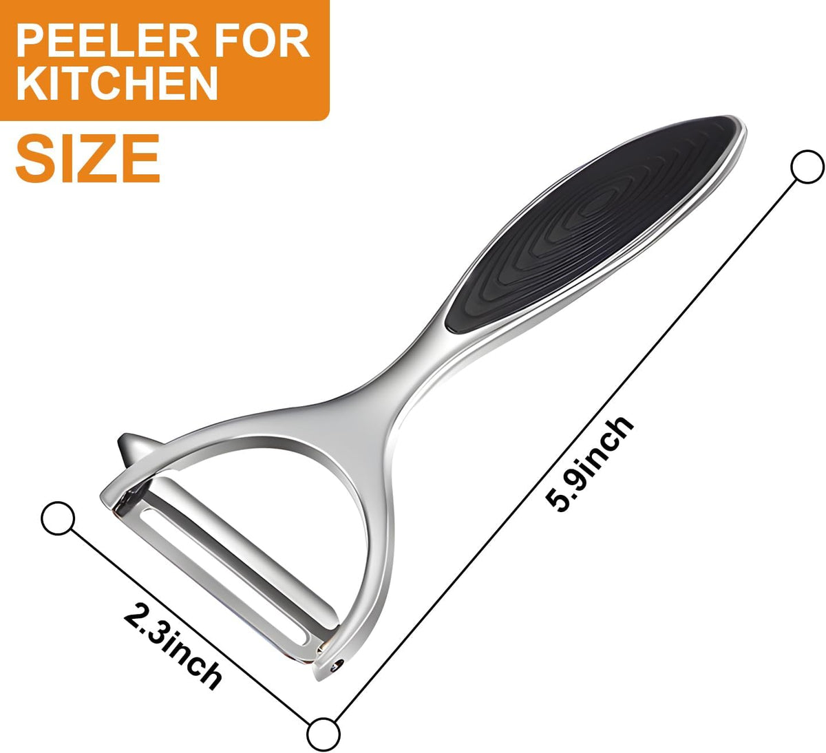 TACGEA Vegetable Peeler for Kitchen, Potato Peelers for Fruit Straight Blade, Durable Non-Slip Handle, Y shape