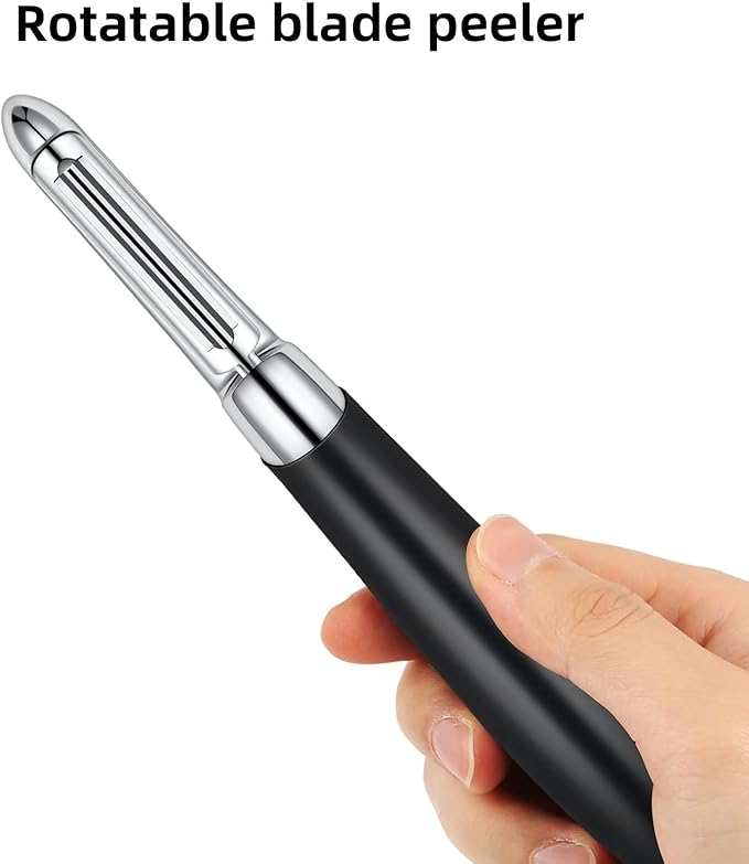 LIIGEMI Stainless Steel I Peeler with Sharp Blade, Non-slip Plastic Handle for Comfortable Peeling of Potatoes, Apples, Cucumbers, and More - Dishwasher Safe Vegetable Peeler