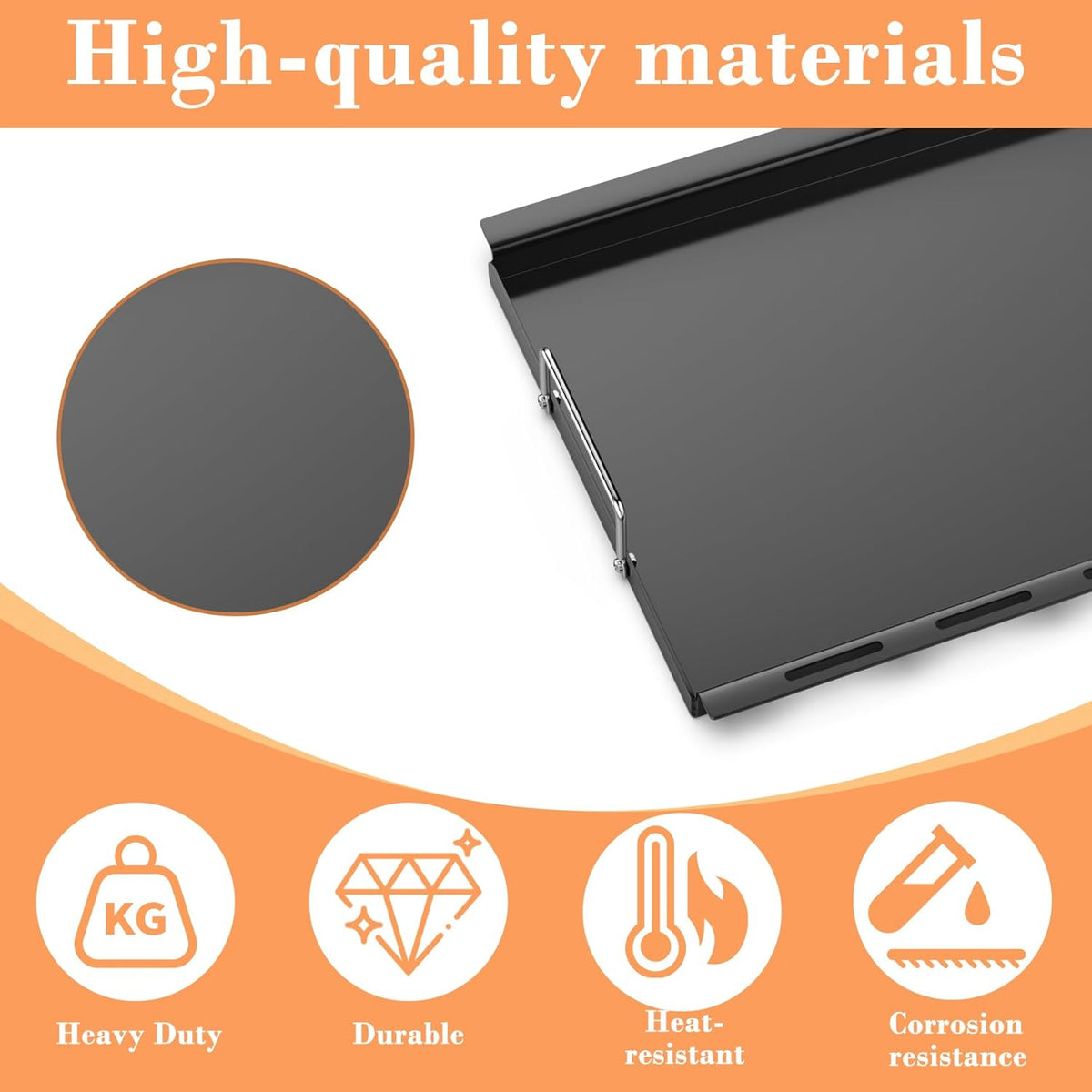 Griddle Inserts for Charbroil Performance TRU-Infrared 450 3-Burner 463371719 463370719 463371116 463280019 Gas Grills, Griddle Top Replacement Parts for Charbroil Performance 4 Burner Grill