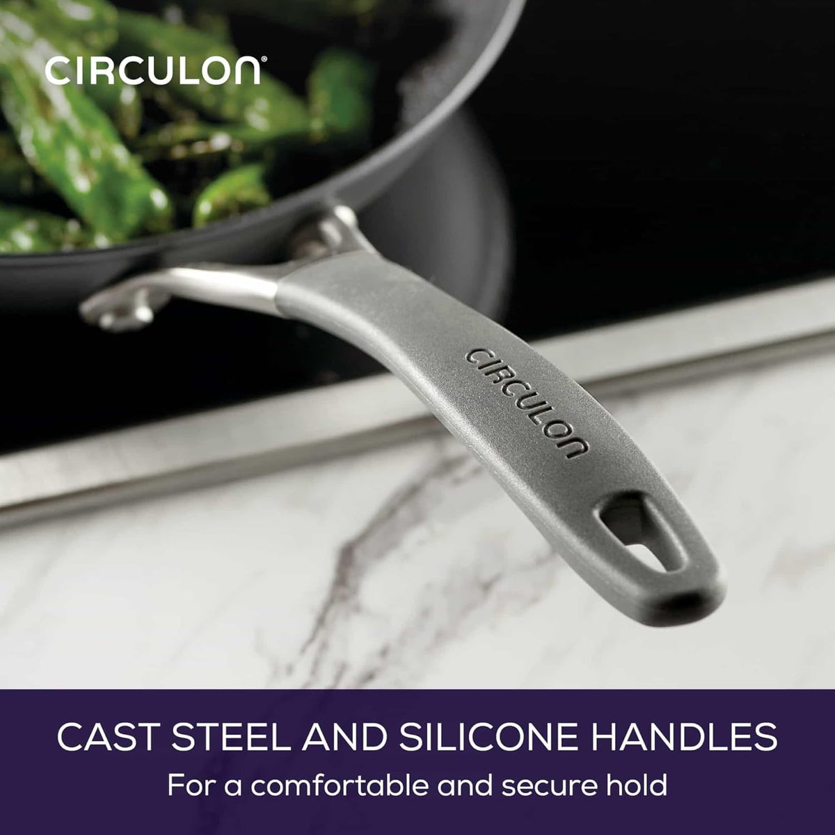 Circulon A1 Series with ScratchDefense Technology Nonstick Induction Frying Pan/Skillet, 10 Inch, Graphite