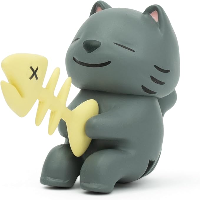 Tea Mates - 1pc Cute Fishing Cat - Tea Bag Holder and String Rest - Tea Accessory for Cup and Mug - Unique Funny Novelty Toy Gift Idea - Animal Figurine Drink Marker