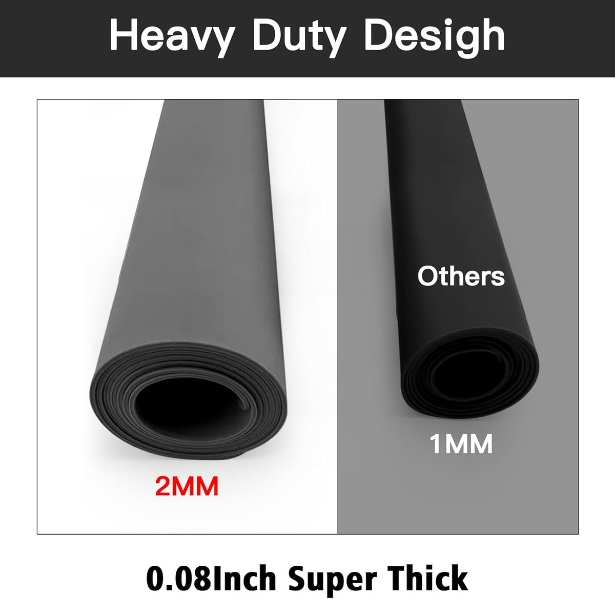 2MM Super Thick Large Silicone Mat, 23.6"x23.6" Silicone Mats for Kitchen Counter, Non-slip Heat Resistant Mat, Waterproof Countertop Protector Mats (Light Grey)