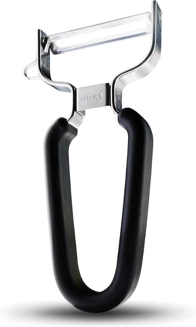 LURCH Germany Universal Ultra Sharp Stainless Steel Vegetable Y Peeler for Potatoes, All Fruits & Veggies | Non-Slip Comfortable Handle | 5.1 x 2.3 Inches / 13 cm x 6 cm - Black
