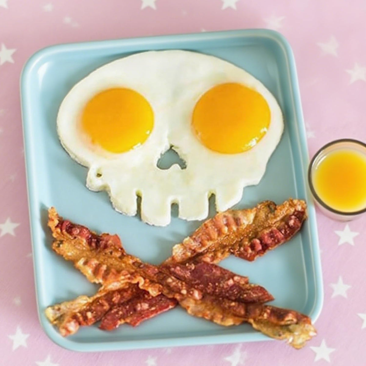 Halloween Horror Skull Egg Mold – Funny Silicone Skeleton Omelette & Pancake Maker, Fried Egg Cooking Mold for Spooky Breakfast, DIY Kitchen Gadget (2pc skull)