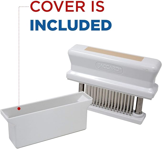 Jaccard 200348T, 48 Blade Durable Meat Tenderizer with Stainless Steel Razor Sharp Needle, Cooking Gadget for Tenderizing Chicken, Beef, Pork, Veal, BBQ, Tan