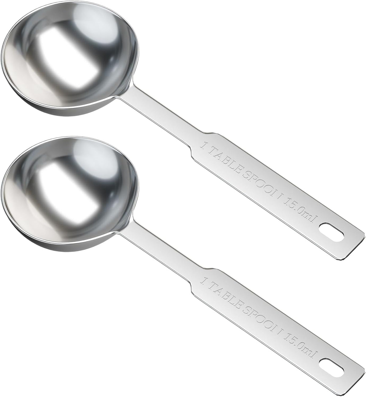 2PCS 1 Tbsp(3tsp, 1/2oz, 15ml) Single Measuring Spoon, Stainless Steel Individual Measure Scoop Only