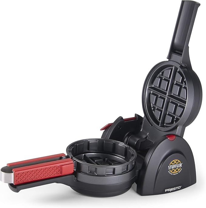 Presto 03512 Stuffler Stuffed Waffle Maker, Belgian, Large, Black