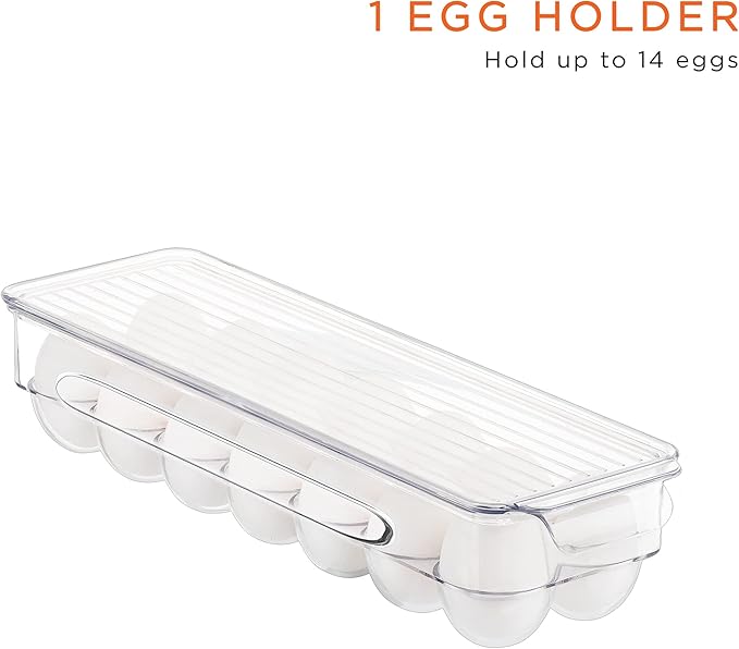Sorbus Fridge Organizer Bins – Set of 8 Refrigerator Organizers and Storage Containers, Stackable Freezer Bins and House Essentials for New Home, BPA-Free Pantry Drawer Organizers