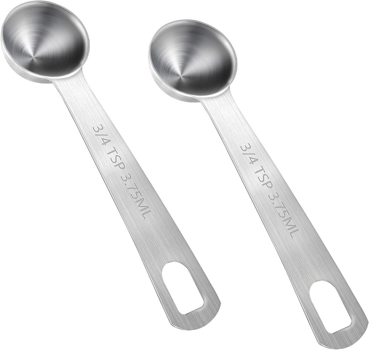 Measuring Spoons, 2 Pcs Stainless Steel Tablespoon 3.75ML / 3/4 TSP, Small Metal Teaspoons for Measuring Dry and Liquid Ingredients