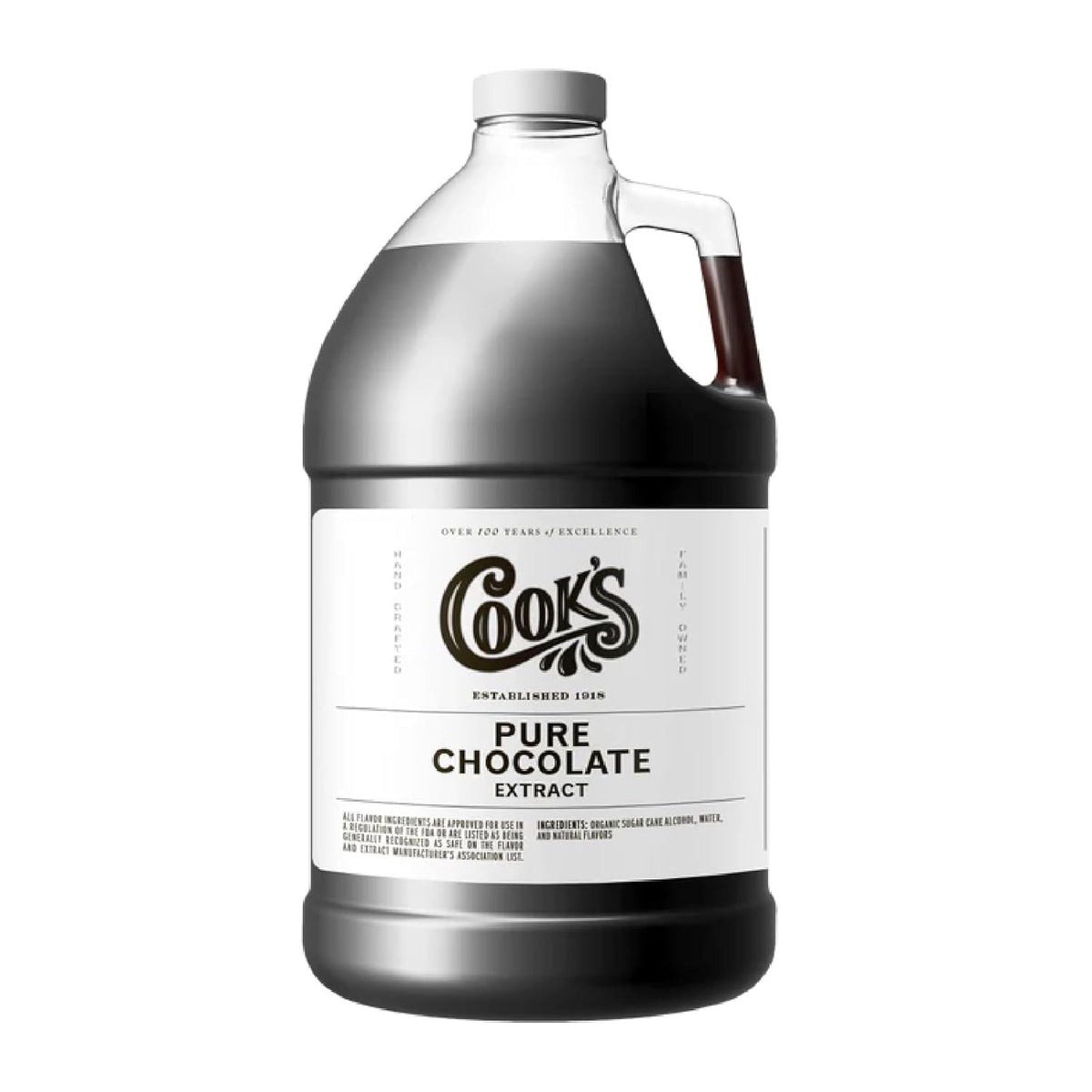 Cook's, Pure Chocolate Extract for Beverages, Cakes, Cookies, 128 Ounces (1 Gallon)