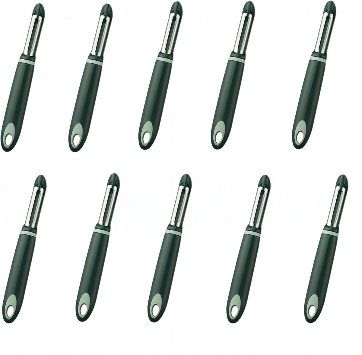 10 Pack Vegetable Potato Peeler for Kitchen,Ergonomic Soft-Touch Handle-Black (Aquamarine, 10 Pack)