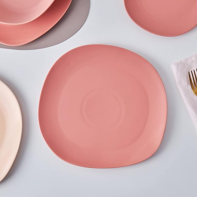 Stone lain Delilah Dinner Plate 6-Piece Dish Set, Porcelain, Terracotta