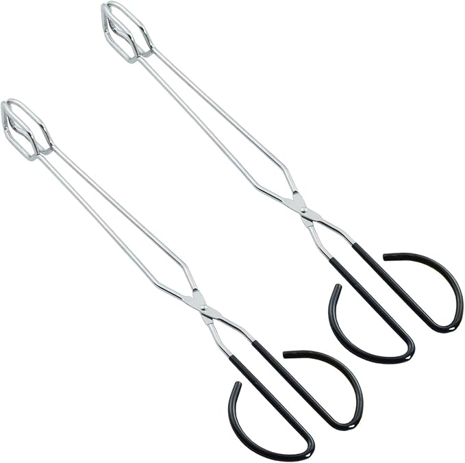 Stainless Steel Scissor Tongs 16-Inch Extra Long Grilling Tongs, Set of 2