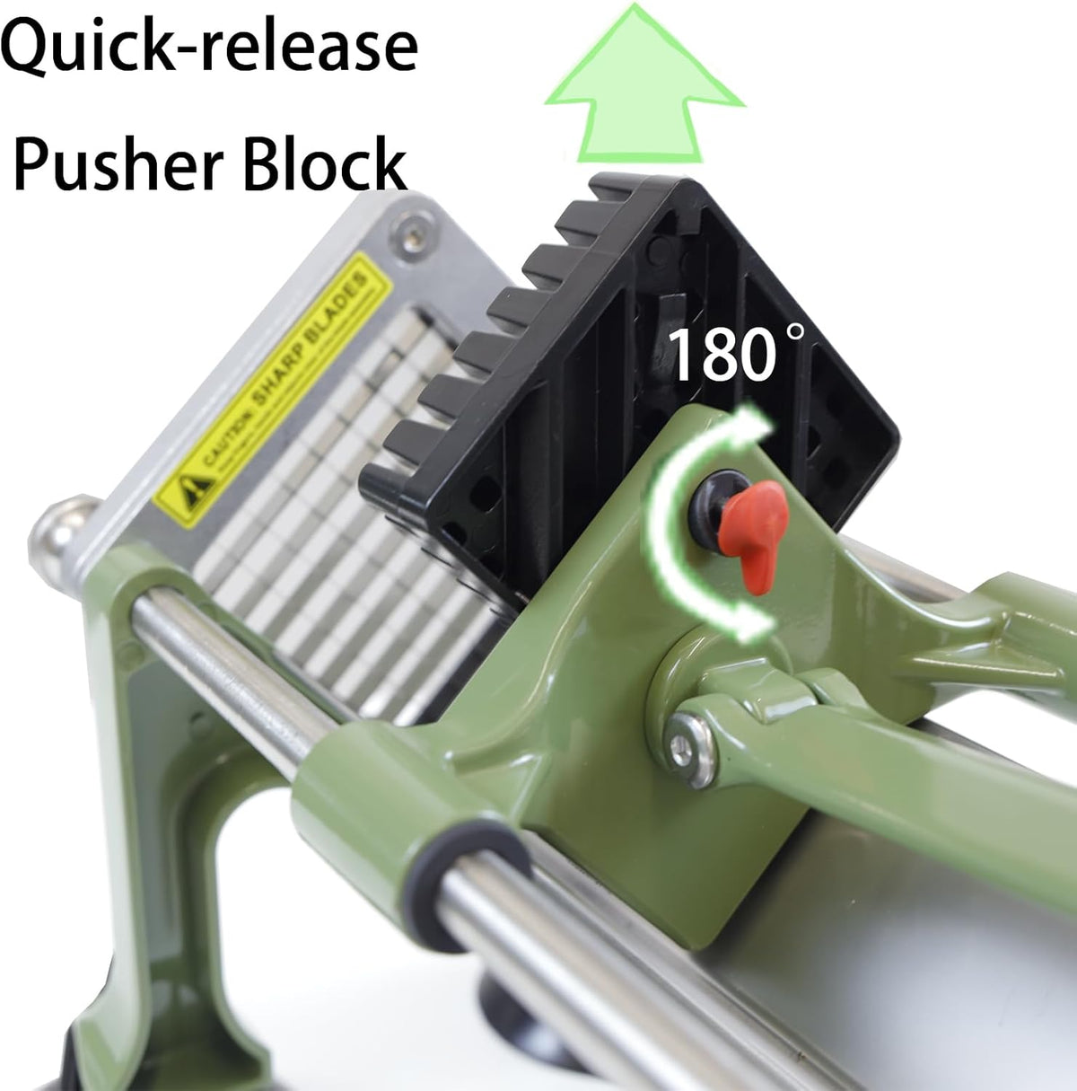 Commercial French Fry Cutter Stainless Steel.Potato Cutter for French Fries with 3/8Inch Blade, Commercial French Fry Cutter Manual Potatoes Cutting Machine with Suction Feet.
