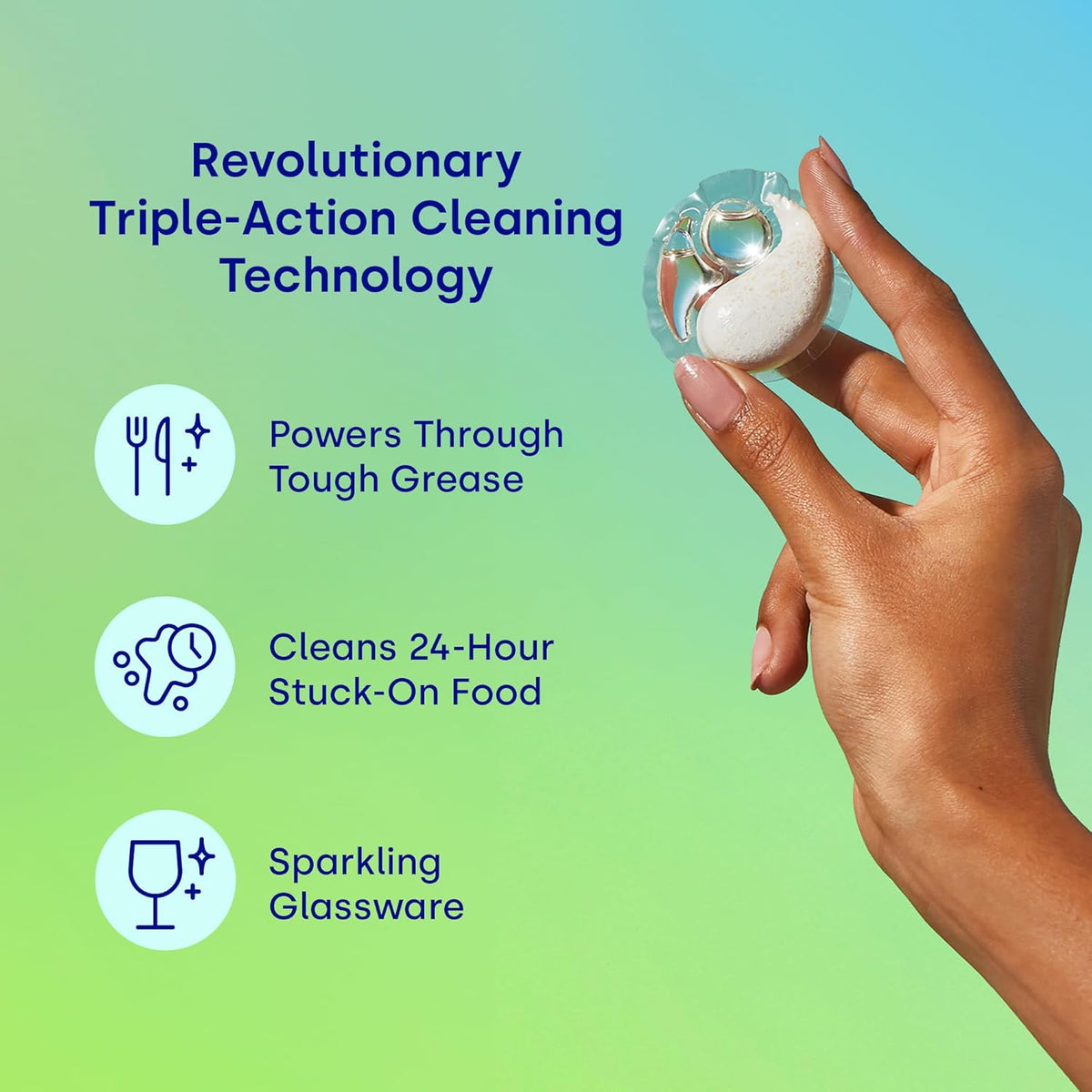 Dropps UltraWash Plus Dishwasher Detergent, Unscented (64 Pods) - Triple Action Biobased Power Deep Clean Dishwasher Detergent Tablets for Tough Stains - Dishwashing Pods for Shiny Dishes