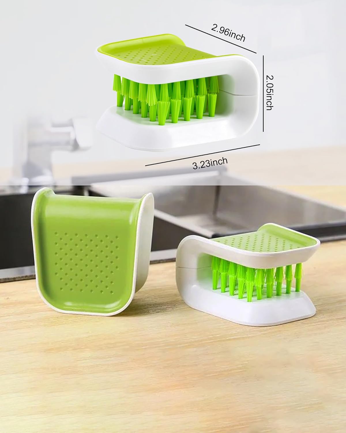 Blade Knife Cleaner Kitchen Washing Brush Chopsticks Cutlery Cleaning Brush Double-Sided Scrubber Multifunctional Knife Sponge
