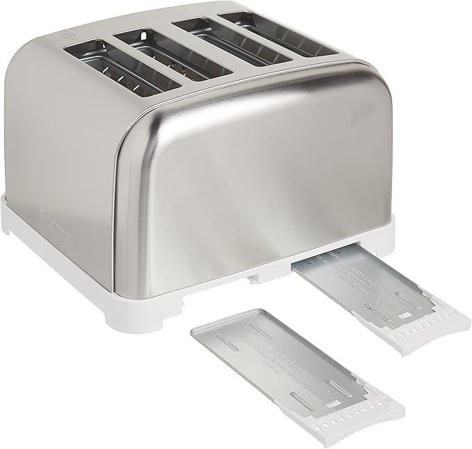 Cuisinart CPT-180WP1 4-Slice Metal Classic Toaster, White/Stainless Steel