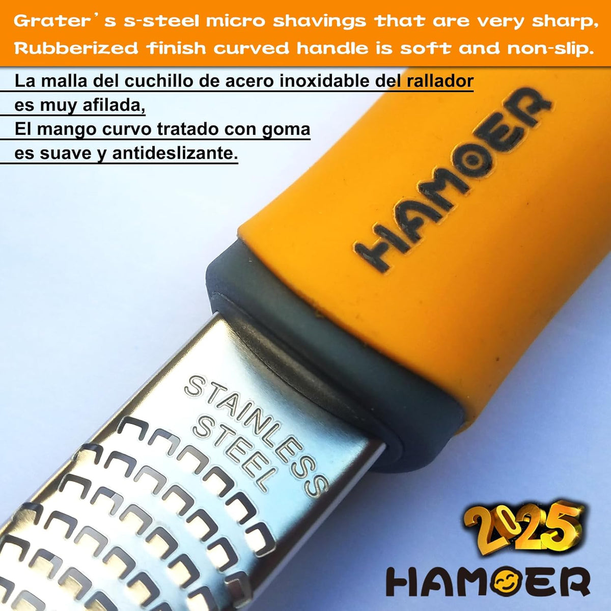 Cheese Grater and Lemon Zester, Handheld for Grating Cheese Chocolate Citrus Peel Ginger Potatoes,two Kitchen and Bar tools