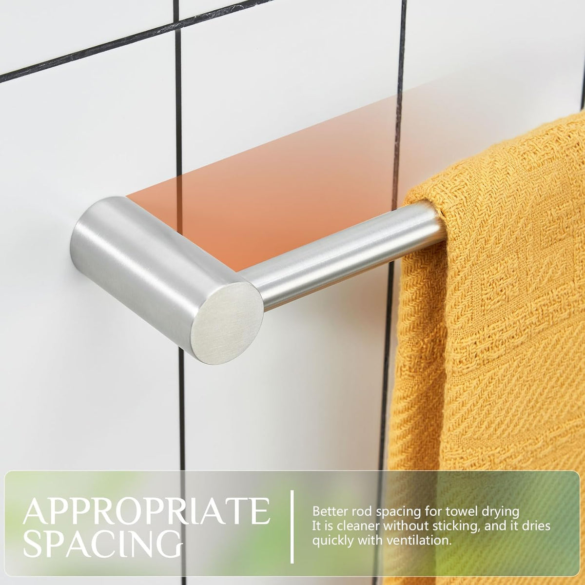 KOKOSIRI Bath Towel Bars Brushed Nickel Bathroom Towel Holder 32-Inch Wall Mounted Racks Bathroom Hardware Accessories Stainless Steel, B4007BR-L32